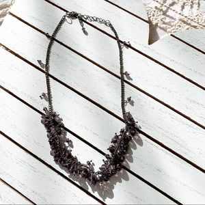 Amethyst Bead Bauble Adjustable Necklace